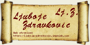 Ljuboje Zdravković vizit kartica